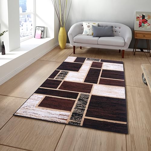 Black Premier Collection Indoor Contemporary Style Rectangular Area Rug Cozy & Comfortable Rugs for Bedroom, Living Room, Floor Covering